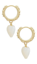 Kendra Scott Penny Heart Huggie Earrings in Ivory