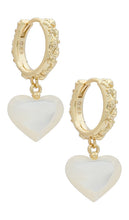 Kendra Scott Penny Heart Huggie Earrings in Ivory