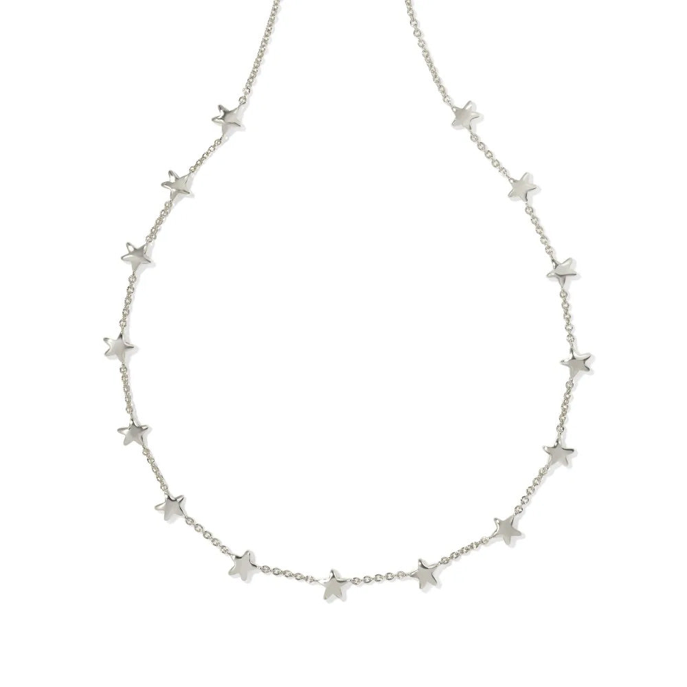 Kendra Scott Sierra Star Strand Necklace, Rhodium-Plated