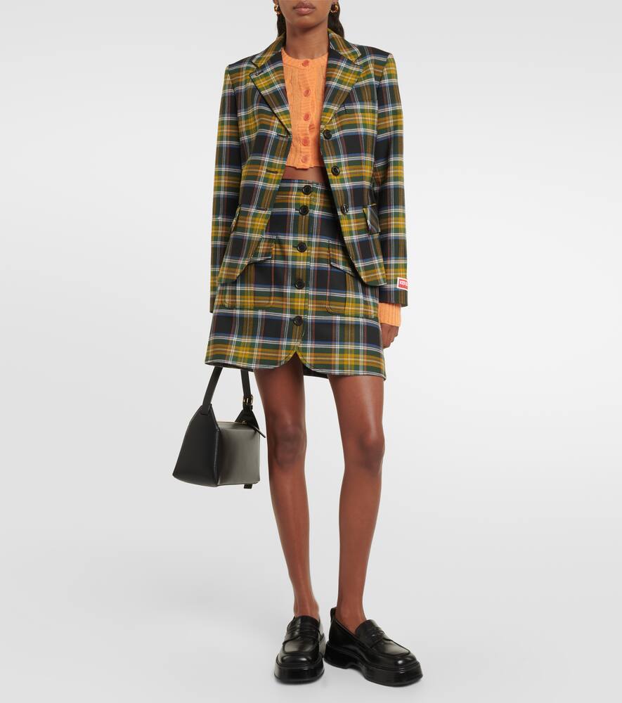 Kenzo Checked wool-blend blazer