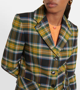 Kenzo Checked wool-blend blazer