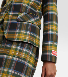 Kenzo Checked wool-blend blazer