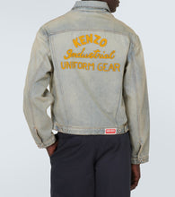 Kenzo Drawn Varsity embroidered denim jacket