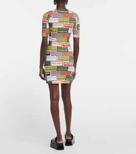 Kenzo Logo printed jersey minidress