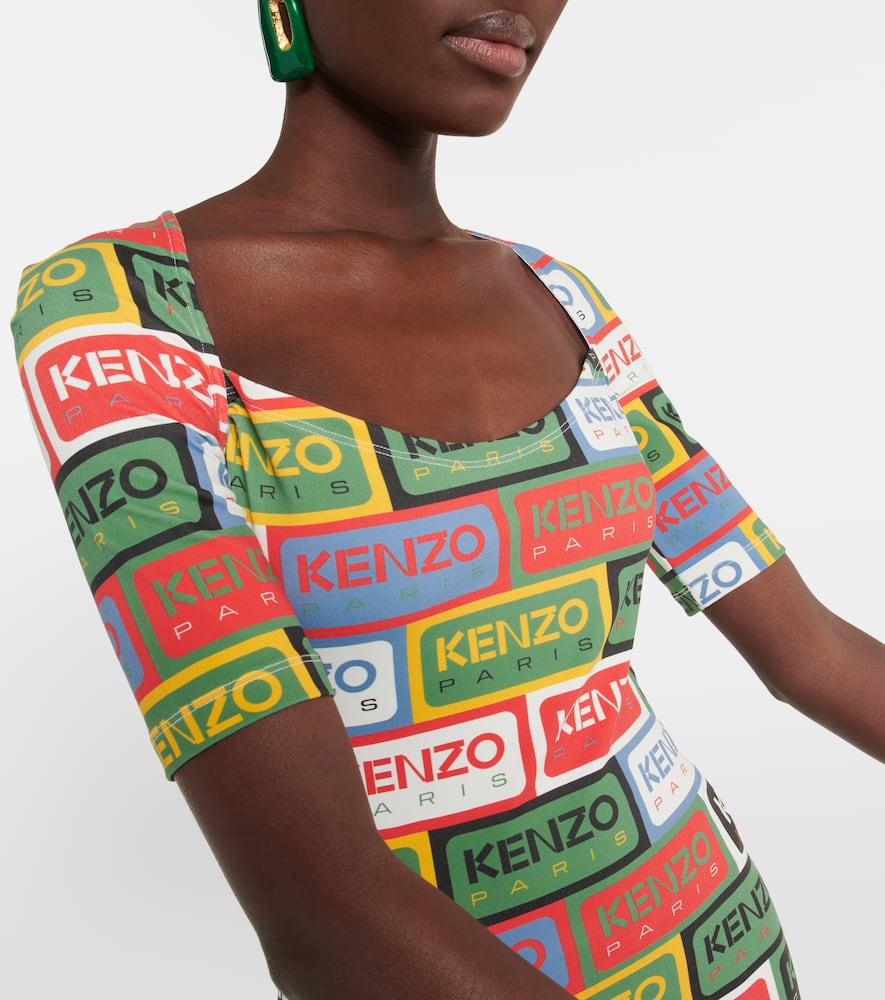 Kenzo Logo printed jersey minidress