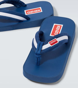 Kenzo Logo striped thong sandals