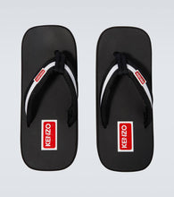 Kenzo Logo striped thong sandals