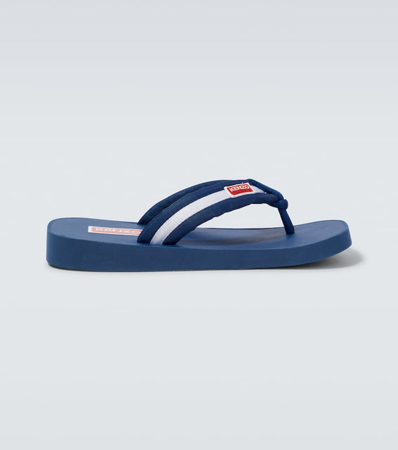 Kenzo Logo striped thong sandals