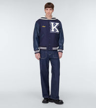 Kenzo Sailor Varsity leather-paneled varsity jacket