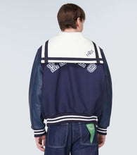 Kenzo Sailor Varsity leather-paneled varsity jacket