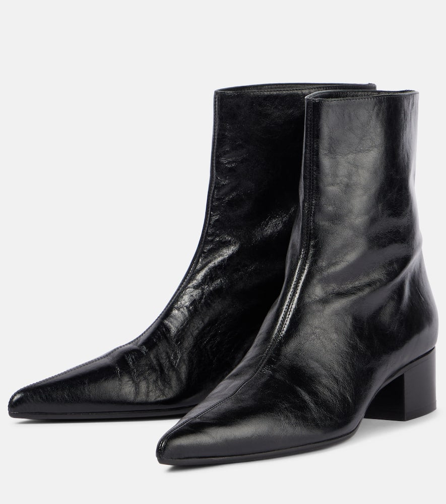 Khaite Andee leather ankle boots