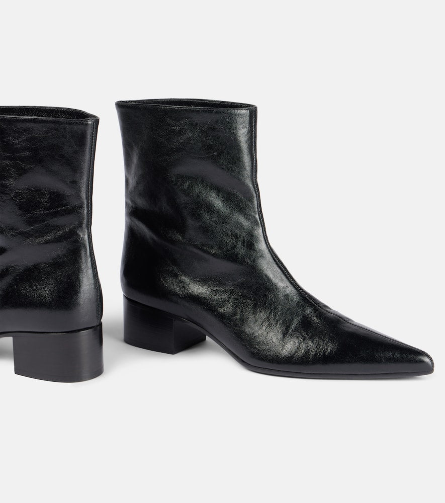 Khaite Andee leather ankle boots
