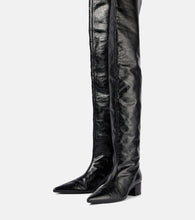Khaite Andee leather over-the-knee boots