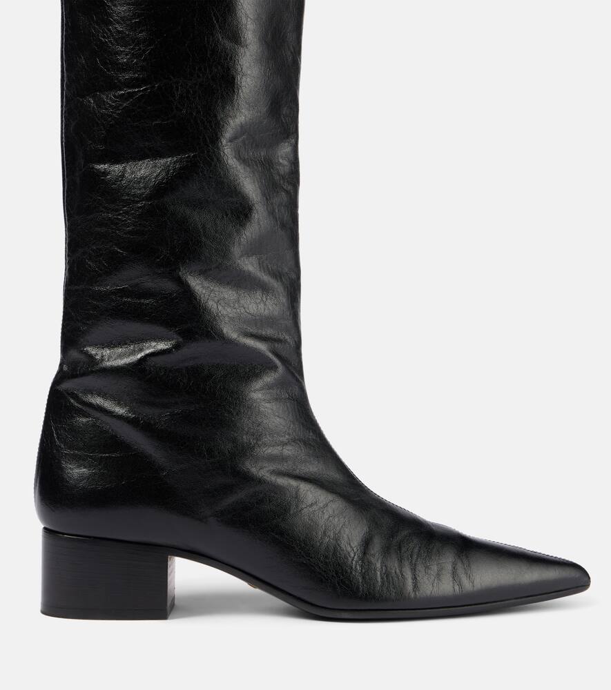 Khaite Andee leather over-the-knee boots