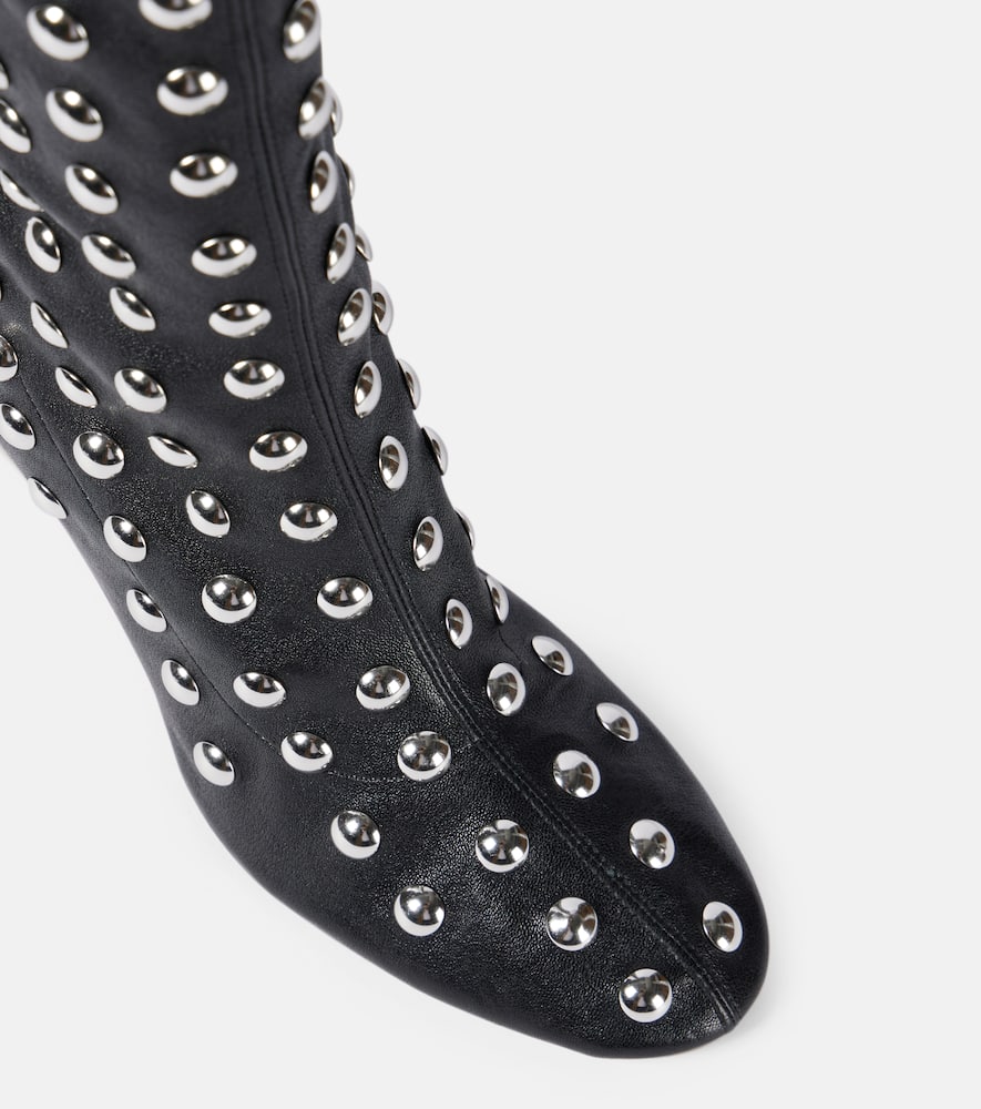 Khaite Apollo 85 studded leather ankle boots