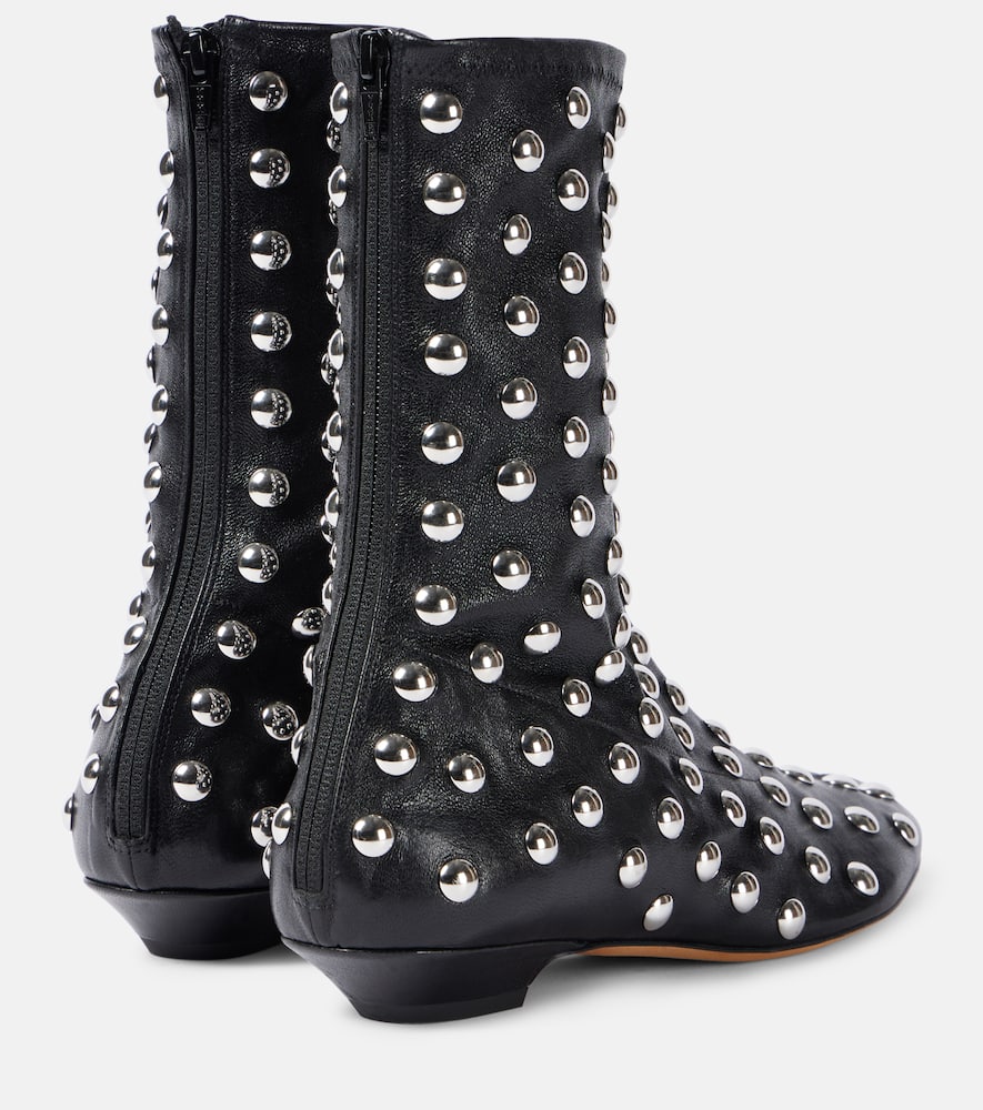 Khaite Apollo studded leather booties