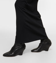 Khaite Apollo wedge leather ankle boots