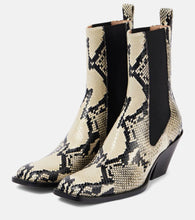 Khaite Austin 60 snake-effect leather ankle boots