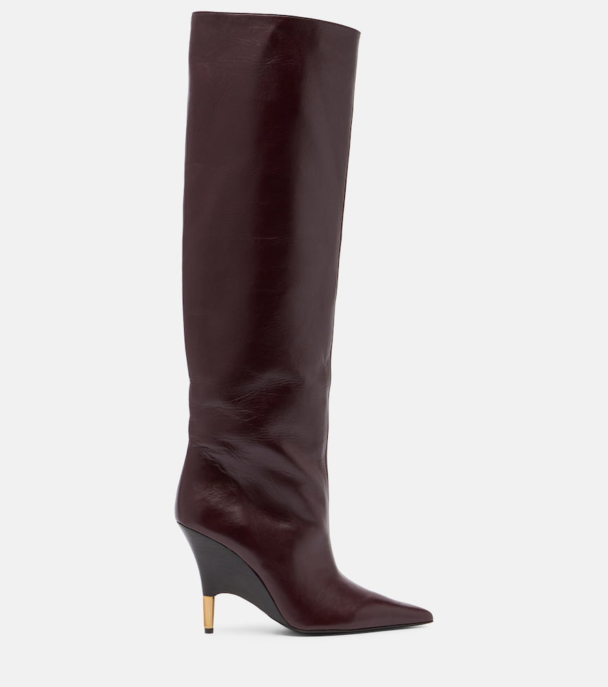 Khaite Bella 100 leather knee-high boots