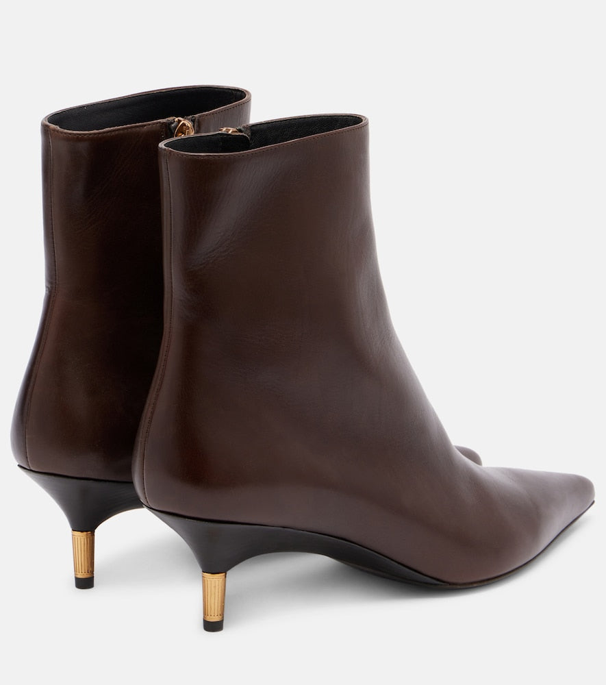 Khaite Bella 55 leather ankle boots