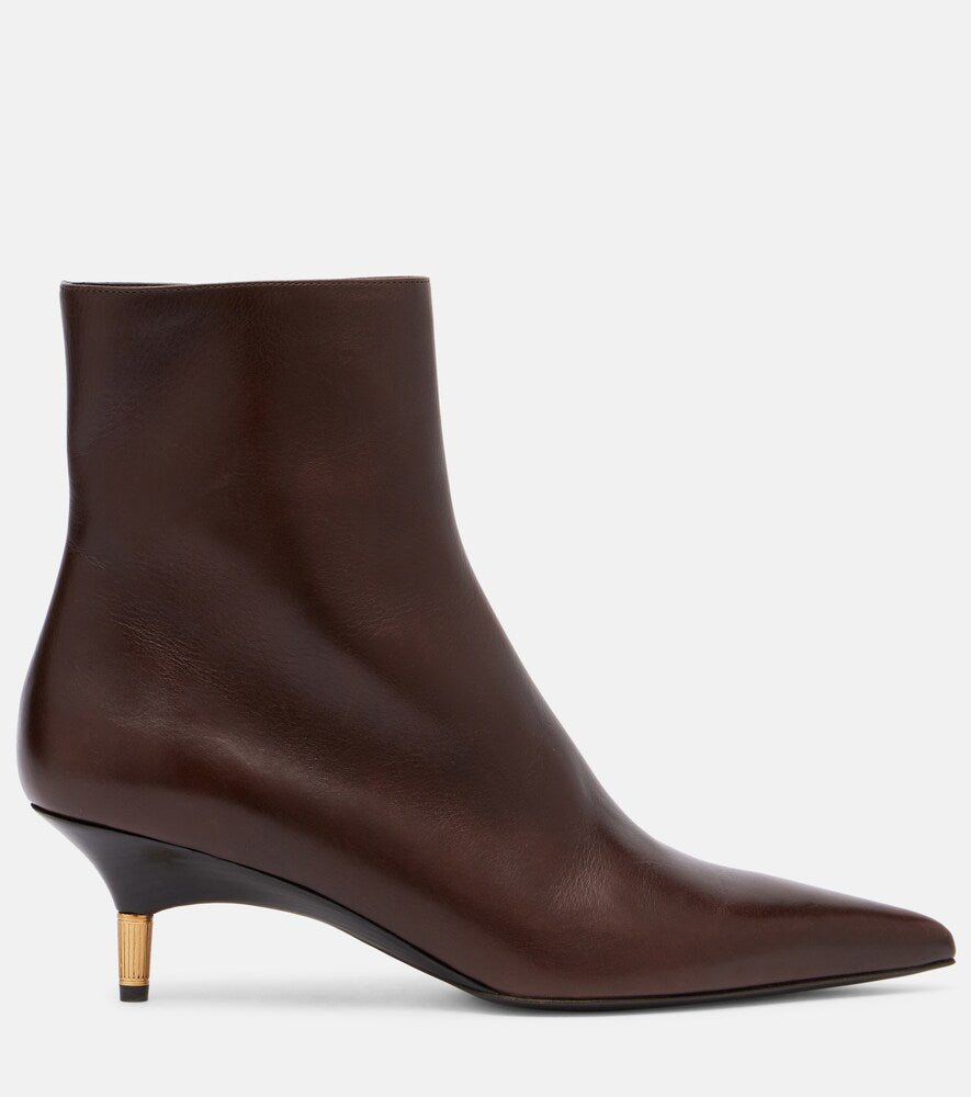 Khaite Bella 55 leather ankle boots