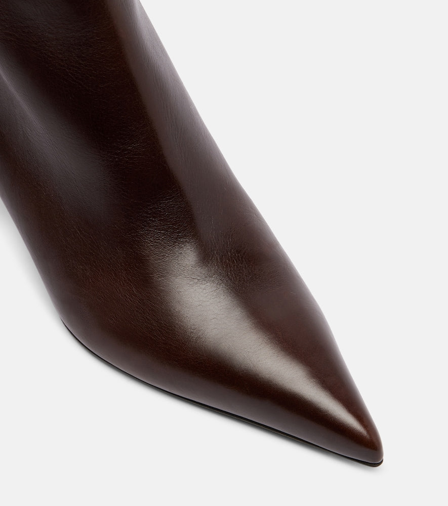 Khaite Bella 55 leather ankle boots