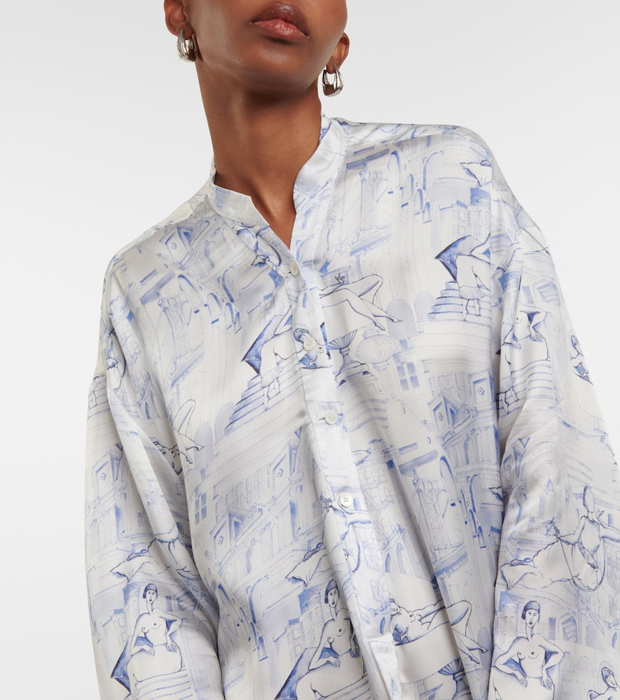 Khaite Brom printed midi dress