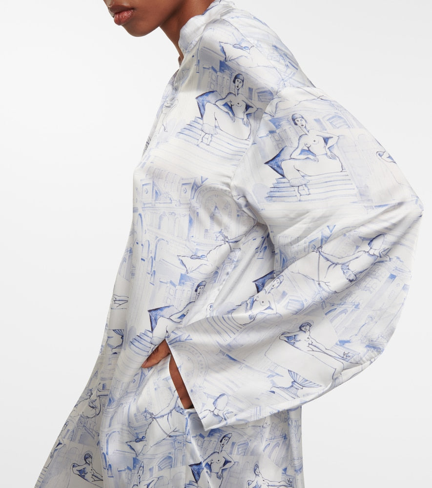 Khaite Brom printed midi dress