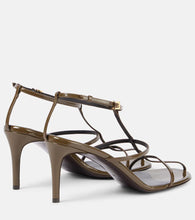 Khaite Cage 75 patent leather sandals