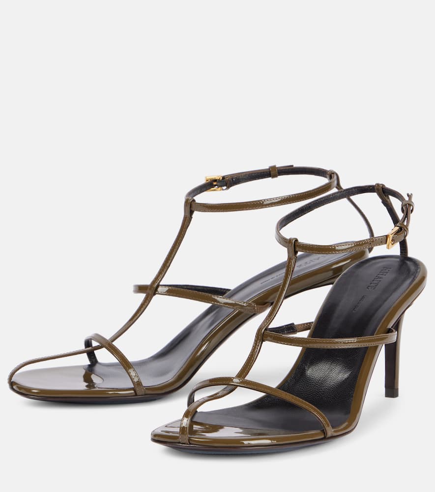 Khaite Cage 75 patent leather sandals