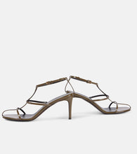 Khaite Cage 75 patent leather sandals