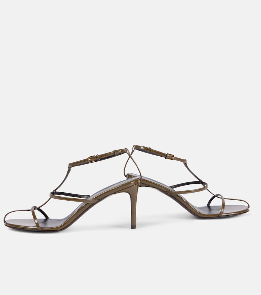Khaite Cage 75 patent leather sandals