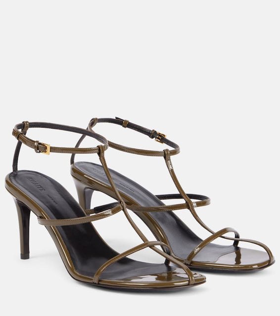 Khaite Cage 75 patent leather sandals