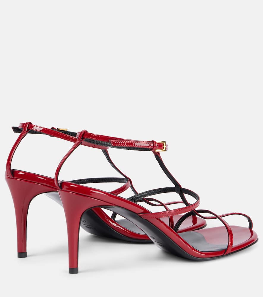 Khaite Cage patent leather sandals