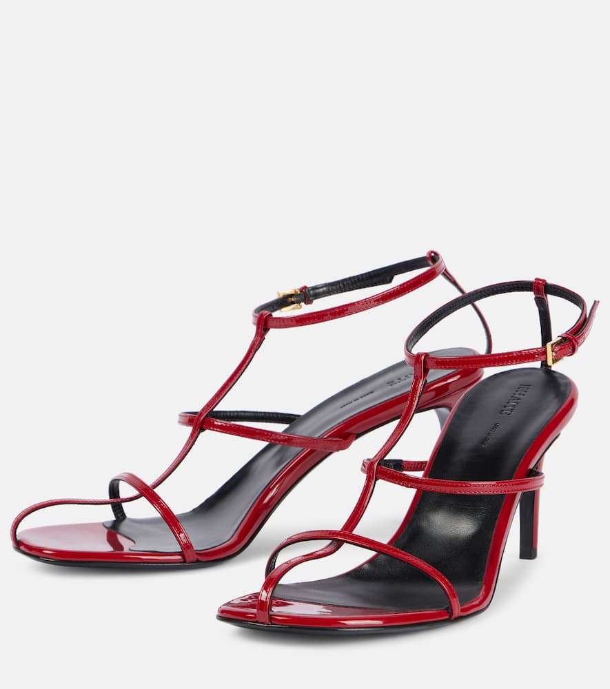Khaite Cage patent leather sandals