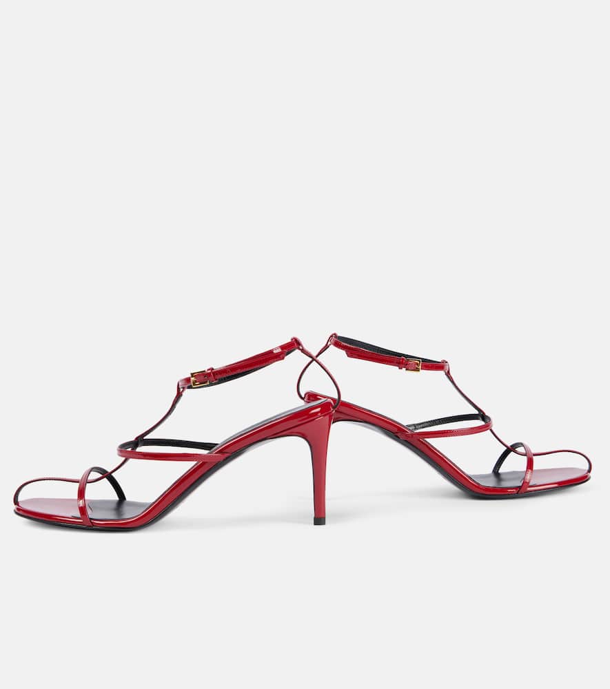 Khaite Cage patent leather sandals