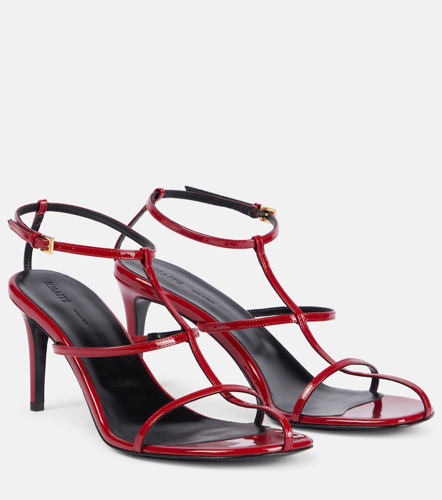 Khaite Cage patent leather sandals