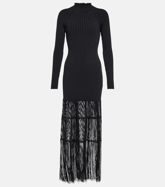 Khaite Cedar fringed gown