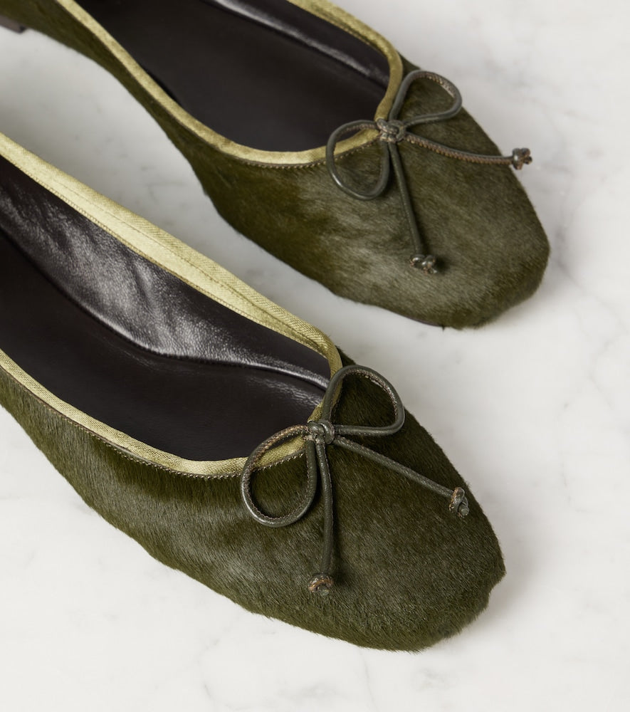 Khaite Charlotte calf hair ballet flats