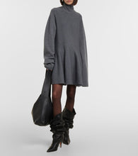 Khaite Clarice turtleneck wool-blend minidress
