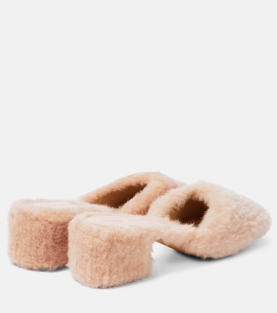 Khaite Clio shearling mules