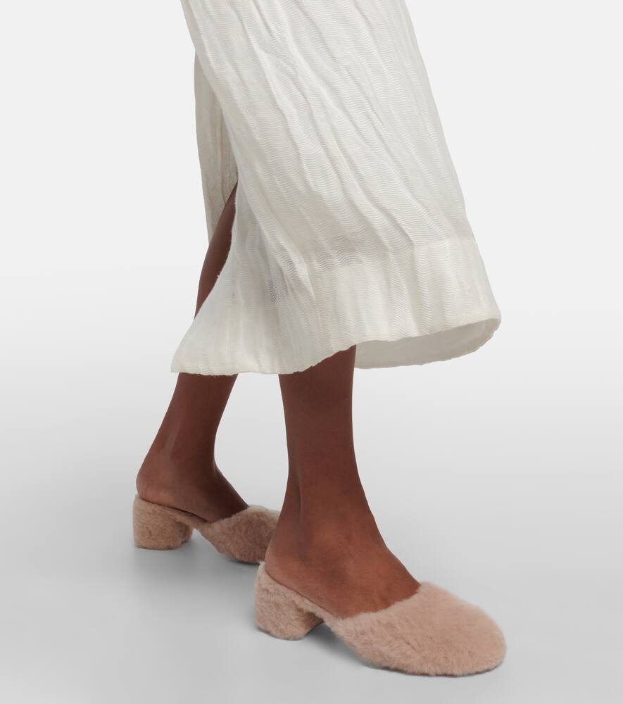 Khaite Clio shearling mules