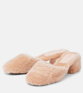Khaite Clio shearling mules