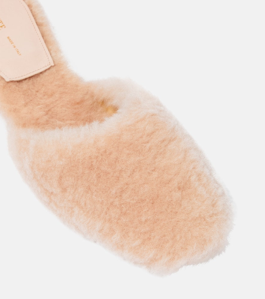 Khaite Clio shearling mules