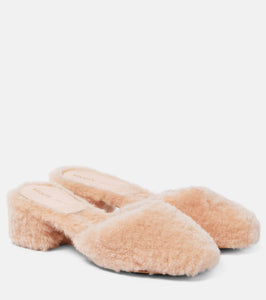Khaite Clio shearling mules