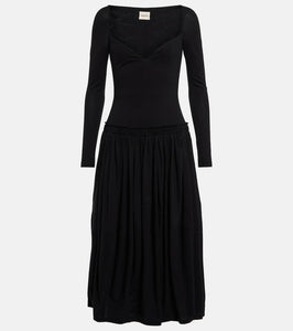 Khaite Cotton jersey midi dress