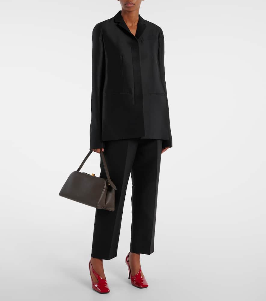 Khaite Crittan wool and silk faille jacket
