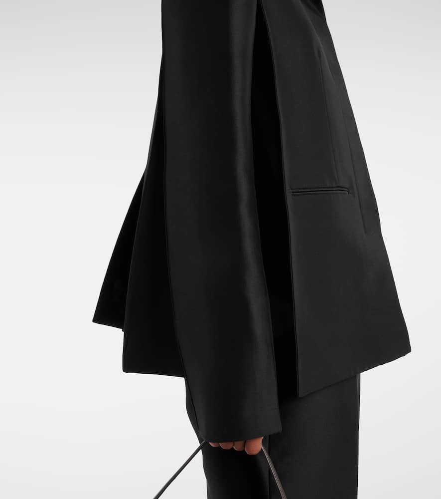 Khaite Crittan wool and silk faille jacket