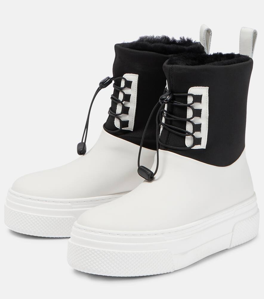 Khaite Culver leather snow boots