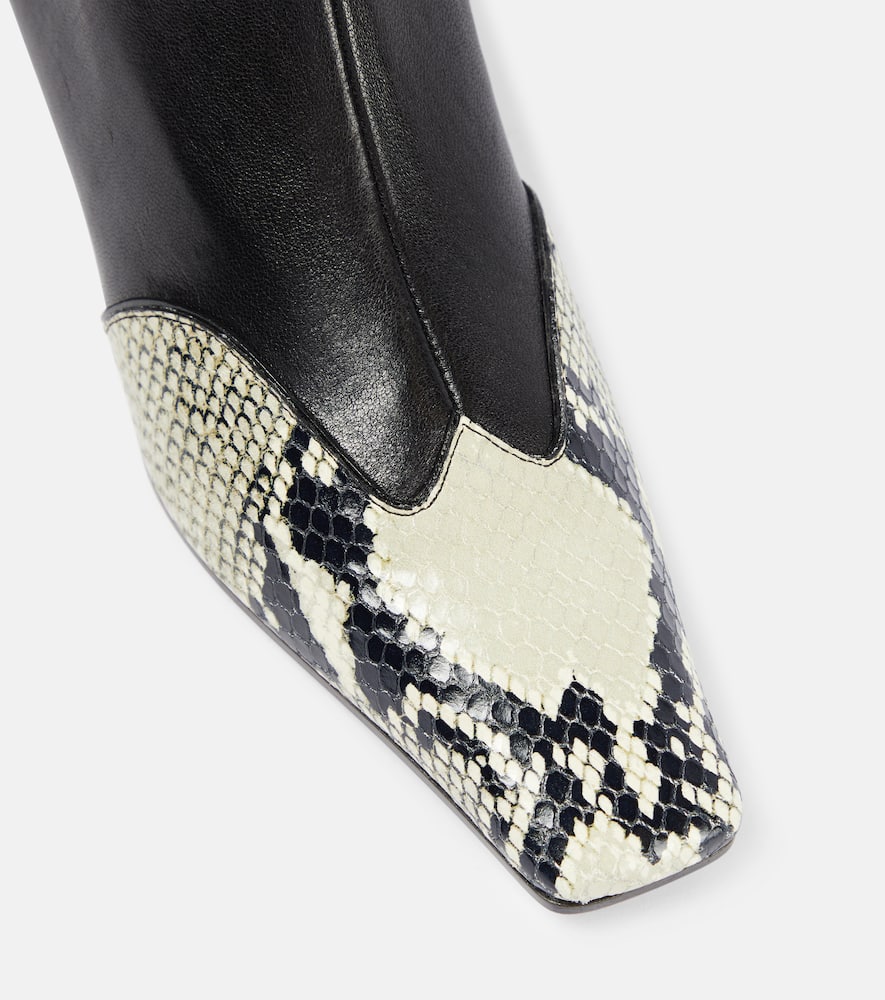 Khaite Dallas leather ankle boots